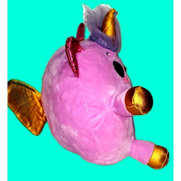 Rainbocorns Gold Heart Plush – Big Glitter Eyes – Zuru Stuffed Animal - Picture 4 of 11